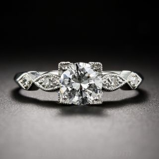 .88 Carat Platinum and Diamond Engagement Ring