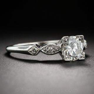 .88 Carat Platinum and Diamond Engagement Ring