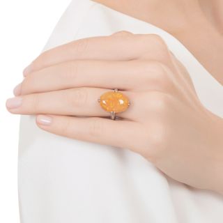 9.00 Carat Fire Opal Cabochon Ring