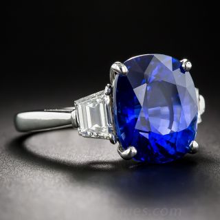 9.48 Carat Gem Ceylon Sapphire and Diamond Ring