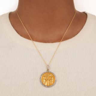 French Holy Communion Pendant by Émile Dropsy