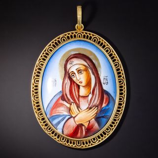Enamel Miniature Madonna 