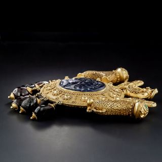 Helenistic Style Necklace with Ancient Glass and Garnets