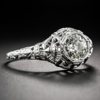 .90 Carat Antique Diamond Solitaire Engagement Ring