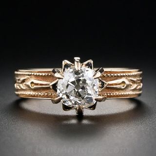 .90 Carat Antique Diamond Solitare Ring
