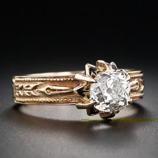 .90 Carat Antique Diamond Solitare Ring