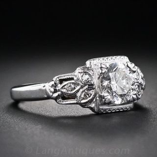 .90 Carat Art Deco Engagement Ring