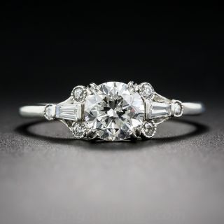.90 Carat Diamond and Platinum Vintage Engagement Ring