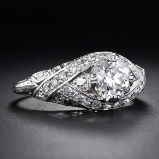 .90 Carat Diamond Antique Engagement Ring