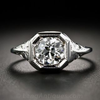 .90 Carat Diamond Art Deco Engagement Ring