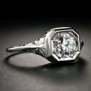 .90 Carat Diamond Art Deco Engagement Ring