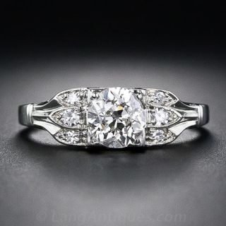 .90 Carat Diamond Art Deco Engagement Ring