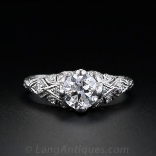 .90  Carat Diamond Early Art Deco Ring