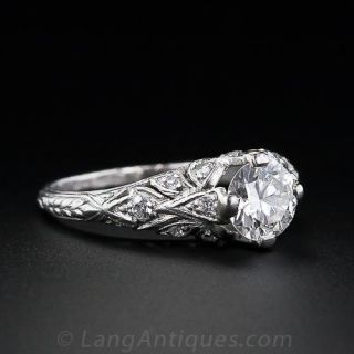 .90  Carat Diamond Early Art Deco Ring