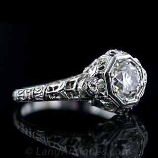 .90 Carat Diamond Filigree Engagement Ring