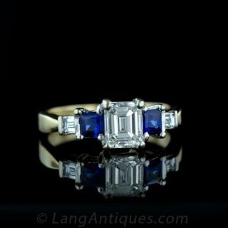 Diamond Sapphire Engagement Ring