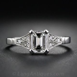 .90 Carat Emerald-Cut  Diamond Engagement Ring