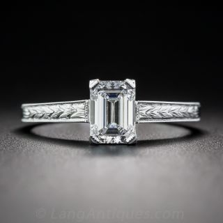 .90 Carat Emerald-Cut Diamond Ring - GIA D SI1 - 1