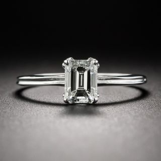 .90 Carat Emerald-Cut Diamond Platinum Solitaire Engagement Ring