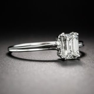 .90 Carat Emerald-Cut Diamond Platinum Solitaire Engagement Ring
