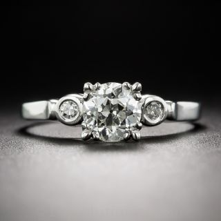 .90 Carat Platinum Diamond Vintage Engagement Ring