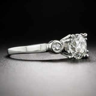 .90 Carat Platinum Diamond Vintage Engagement Ring