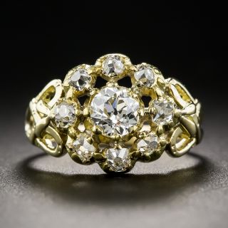.90 Carat Victorian Diamond Cluster Ring 18K