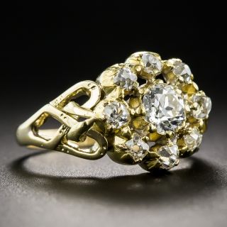 .90 Carat Victorian Diamond Cluster Ring 18K