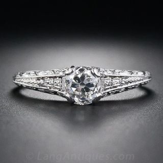 .91 Carat  Antique Diamond Solitare Engagement RIng