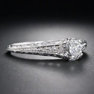 .91 Carat  Antique Diamond Solitare Engagement RIng