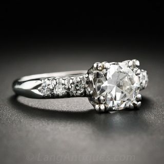 .91 Carat Diamond and Platinum Vintage Engagement Ring