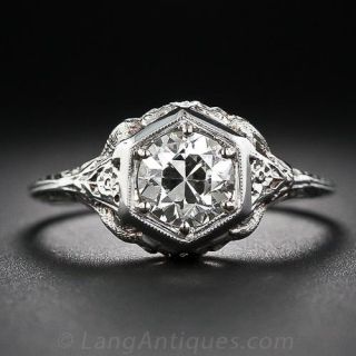 .91 Carat Diamond Vintage Solitaire Engagement Ring