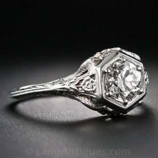 .91 Carat Diamond Vintage Solitaire Engagement Ring