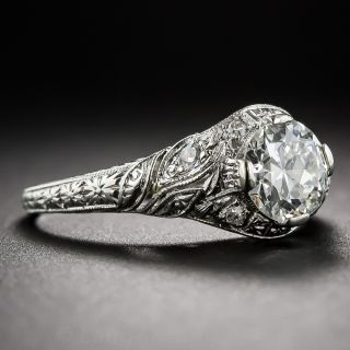 .91 Carat GIA H/VS1 Art Deco Diamond and Platinum Engagement Ring