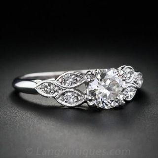 .91 Carat Vintage Diamond Engagement Ring c. 1930's