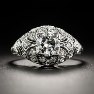 .92 Carat Diamond Art Deco Dome Ring