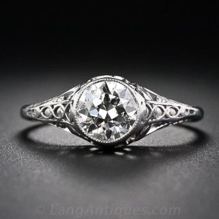 .92 Carat Diamond Edwardian Solitaire Engagement Ring
