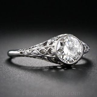 .92 Carat Diamond Edwardian Solitaire Engagement Ring