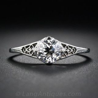 .92 Carat Edwardian Solitaire Engagement Ring
