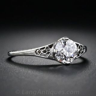 .92 Carat Edwardian Solitaire Engagement Ring
