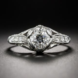 .92 Carat GIA F-SI2  Diamond and Platinum Antique Engagement Ring