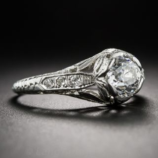 .92 Carat GIA F-SI2  Diamond and Platinum Antique Engagement Ring