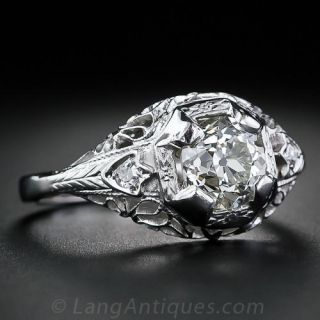 .93 Carat Antique Diamond Engagement Ring
