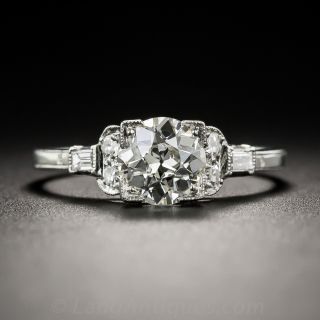 .93 Carat Art Deco Diamond Engagement Ring GIA - J VS1
