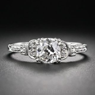 .93 Carat Diamond Art Deco Engagement Ring