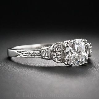 .93 Carat Diamond Art Deco Engagement Ring