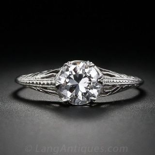 Art Deco Diamond Engagement Ring 