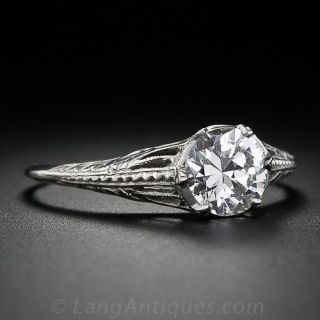 .93 Carat  Diamond Art Deco  Solitare Ring