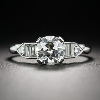 .93 Carat Diamond Platinum Vintage Engagement Ring - GIA K/VVS2