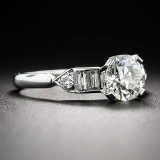 .93 Carat Diamond Platinum Vintage Engagement Ring - GIA K/VVS2